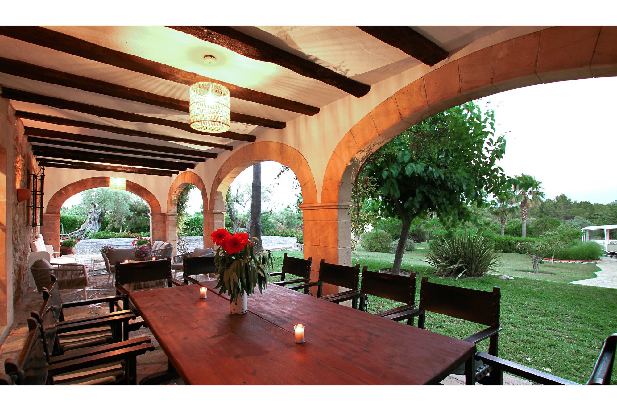 Terrace at night